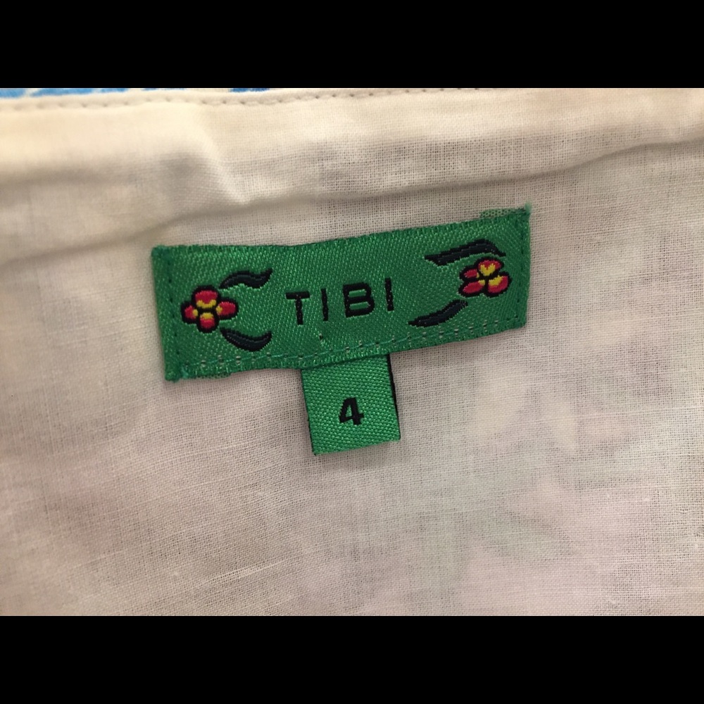 Old TIBI! Strapless dress w boning and tropical tiki - Picture 4 of 6